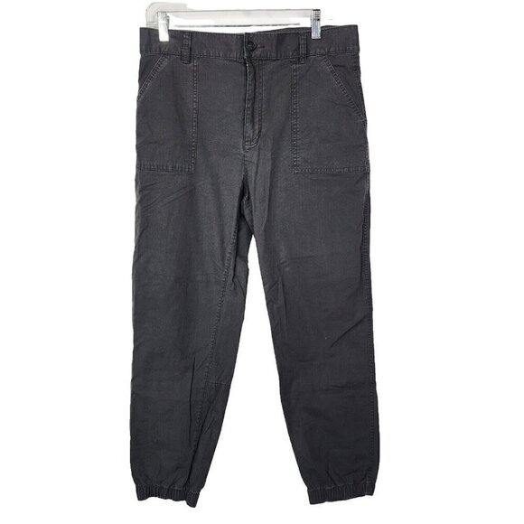 Eddie Bauer Women's Adventure Ripstop Jogger Ankle Pants Gray Blue Size 10 - Picture 1 of 13